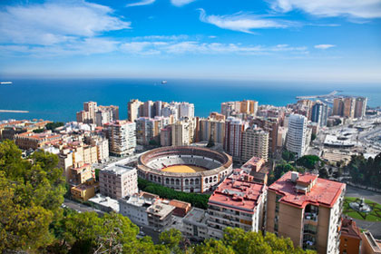 Panorama von Malaga