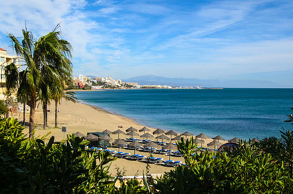 Strand an der Costa del Sol in Benalmadena