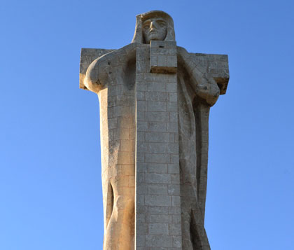 Bild der Statue von Christoph Kolumbus in Huelva